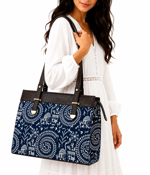 Blue_Printed_Fabric_Tote_Bag_For_Women