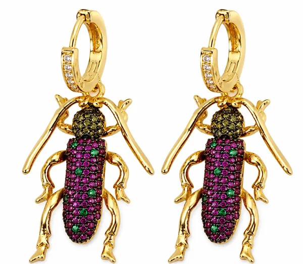 Gold_Tone_Beetle_Drop_Earrings_for_Women