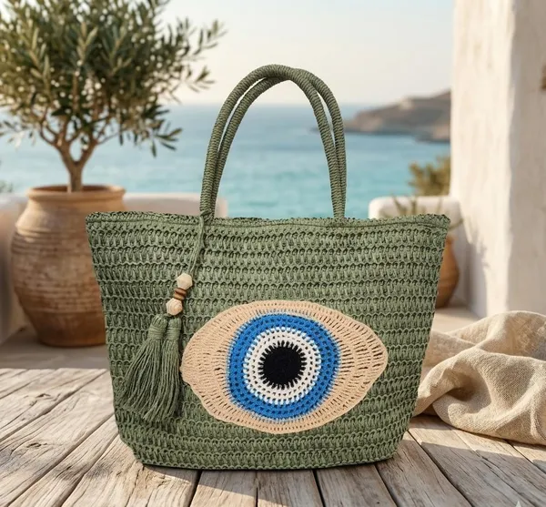 Green_Crochet_Tote_Bag_for_Women