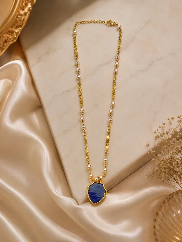 Gold_Tone_Pearl_Detail_Blue_Pendant_Necklace_for_Women