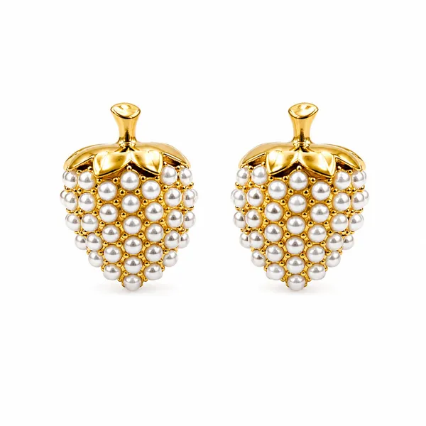 Gold_Tone_Pearl_Cluster_Earrings_for_Women