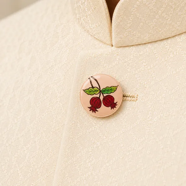 Peach_Hand-Painted_Pomegranate_Brooch_for_Women