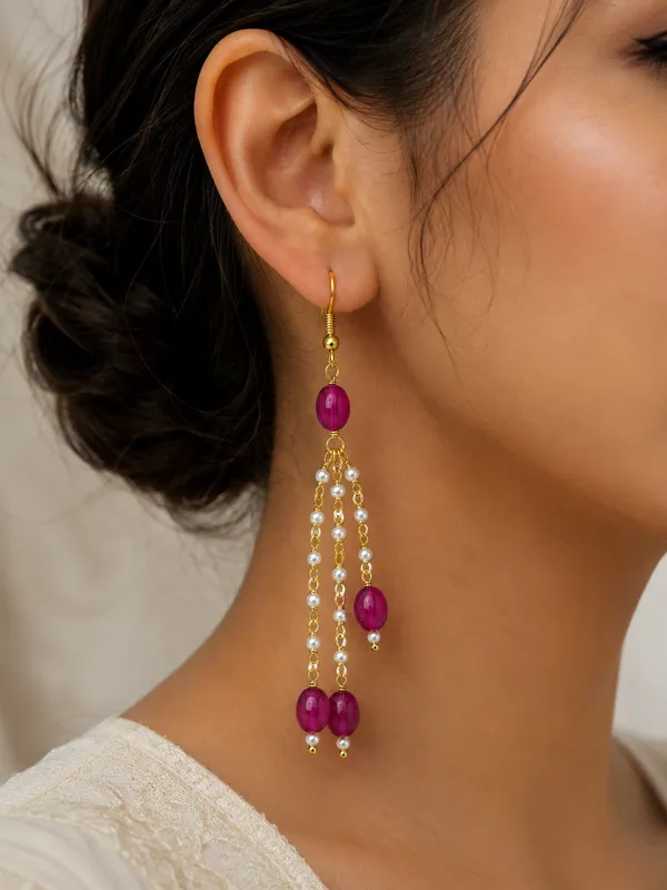 Purple_Beaded_Dangle_Earrings_for_Women