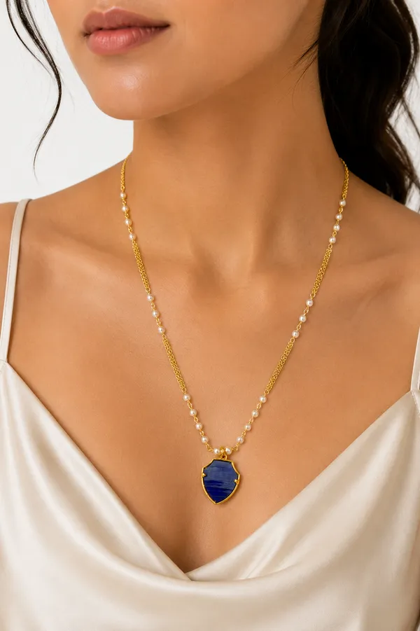 Gold_Tone_Pearl_Detail_Blue_Pendant_Necklace_for_Women