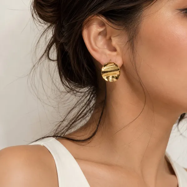 Gold_Tone_Textured_Round_Earrings_for_Women