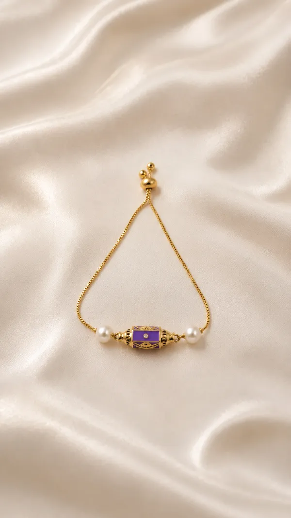 Gold_Tone_Purple_Charm_Bracelet_for_Women