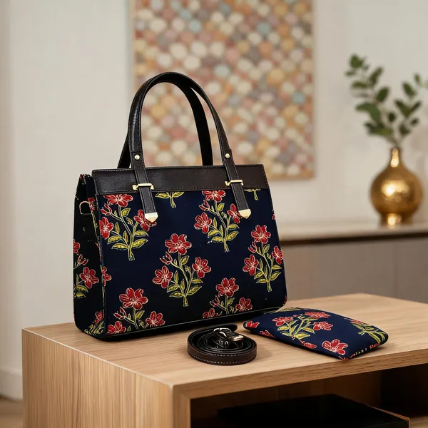 Navy_Blue_Cotton_Tote_Bag_Set_For_Women