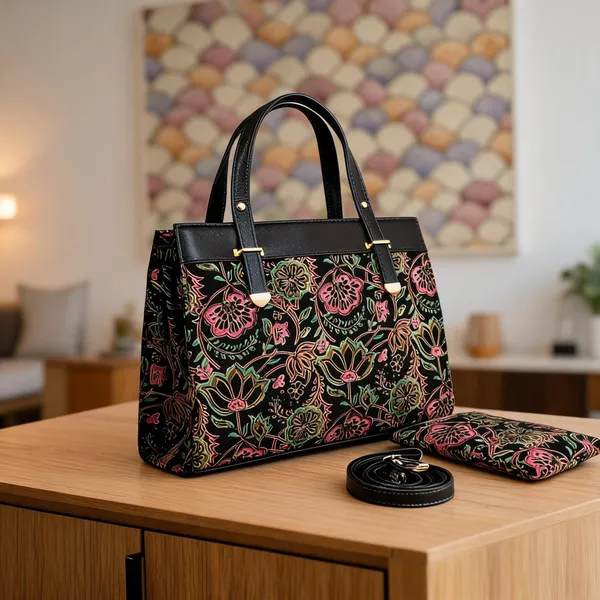 Black_Cotton_Tote_Handbag_For_Women