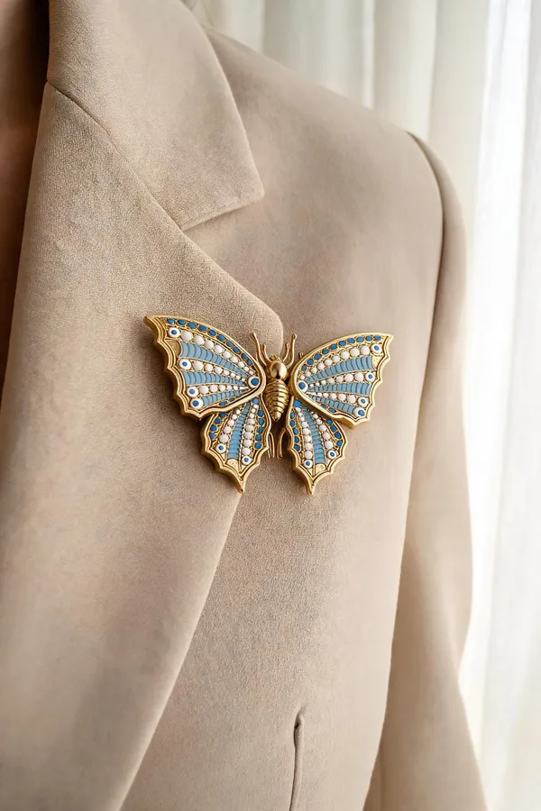 Gold-Tone_Italian_Brass_Brooch_For_Women