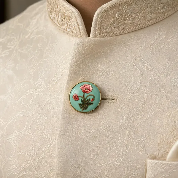 Mint_Green_Italian_Brass_Ethnic_Wear_Buttons_For_Men_Pack_Of_13