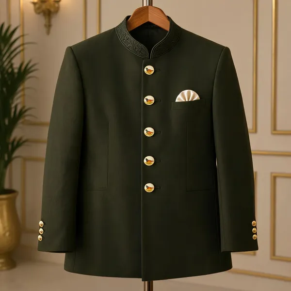 Dark_Green_Italian_Brass_Sherwani_For_Men_Pack_Of_13