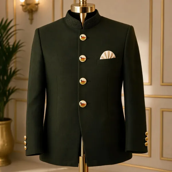 Dark_Green_Italian_Brass_Sherwani_For_Men_Pack_Of_7