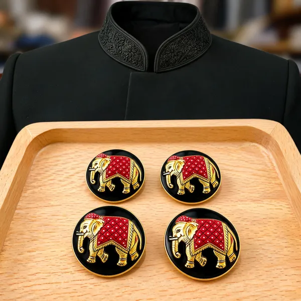 Gold-Tone_Italian_Brass_Decorative_Button_For_Men_Pack_Of_13