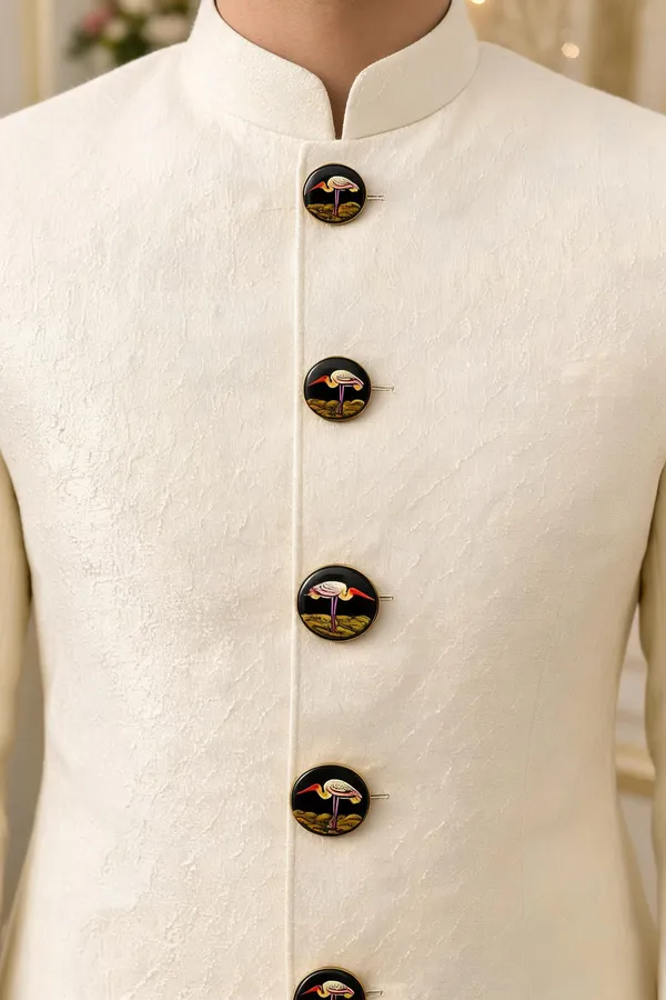 Black_Italian_Brass_Round_Printed_Buttons_For_Men_Pack_Of_13
