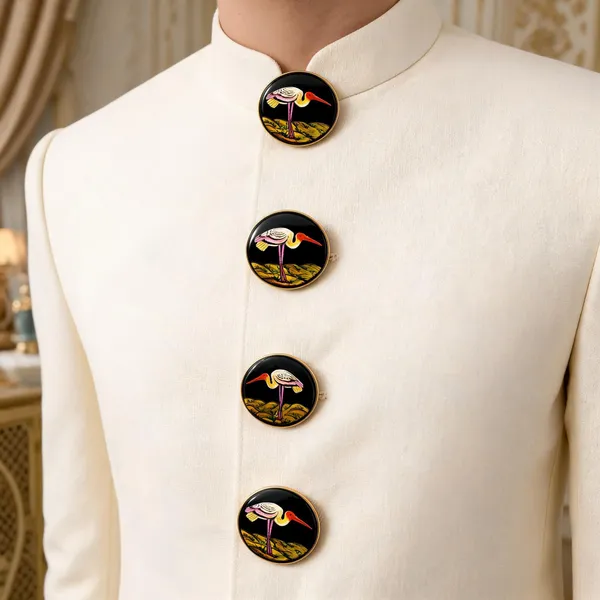 Black_Italian_Brass_Round_Printed_Buttons_For_Men_Pack_Of_7