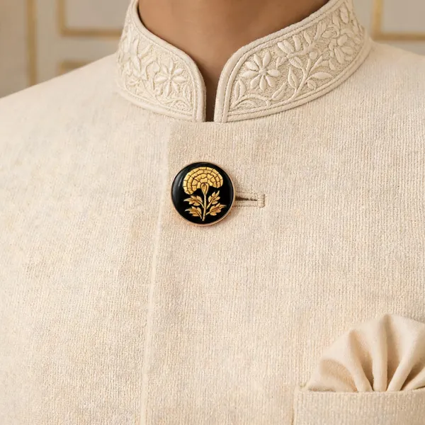 Cream_Italian_Brass_Buttons_For_Men_Pack_Of_13