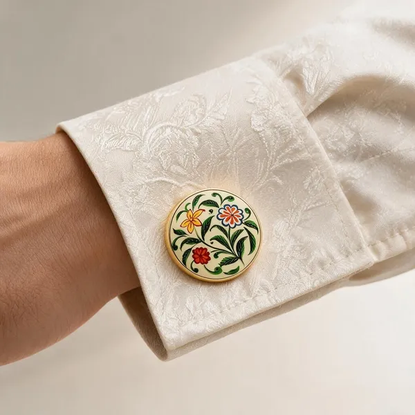 Multicolor_Italian_Brass_Cufflinks_For_Men_Pack_Of_2