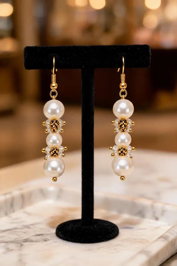 Gold-Tone_Italian_Brass_Drop_Earrings_For_Women