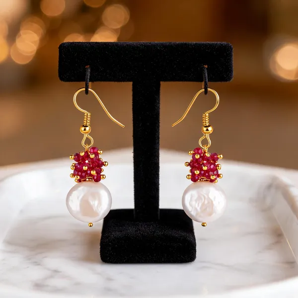 Gold-Tone_Italian_Brass_Drop_Earrings_For_Women