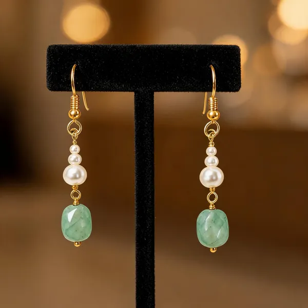 Gold-Tone_Italian_Brass_Drop_Earrings_For_Women