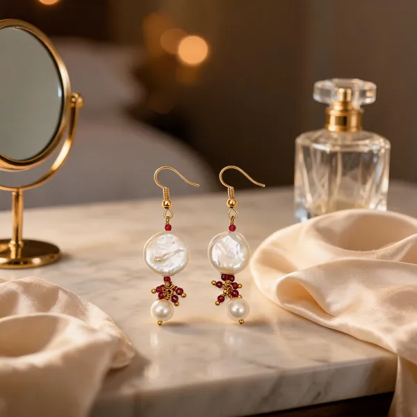Gold-Tone_Italian_Brass_Drop_Earrings_For_Women
