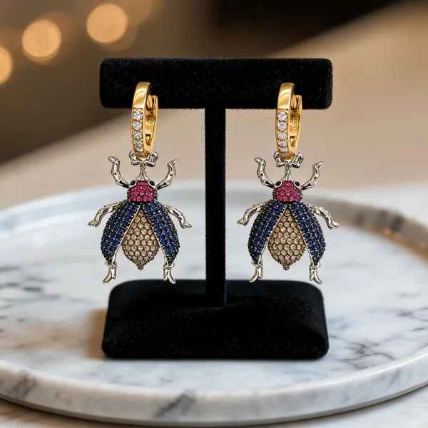 Multicolor_Italian_Brass_Drop_Earrings_For_Women