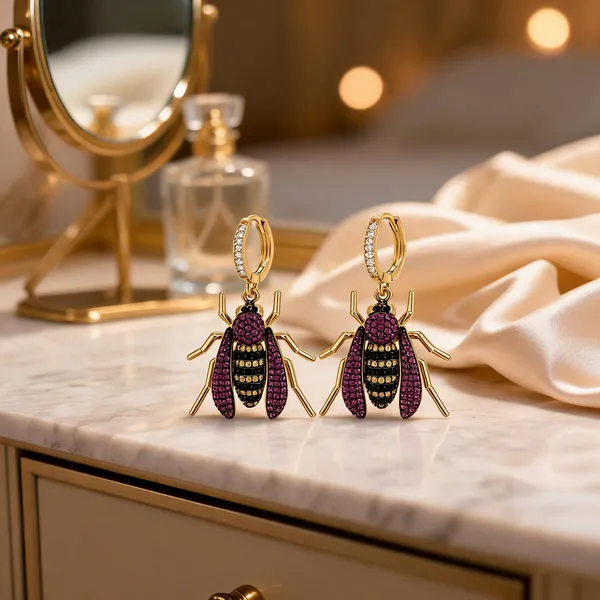 Gold-Tone_Italian_Brass_Drop_Earrings_For_Women