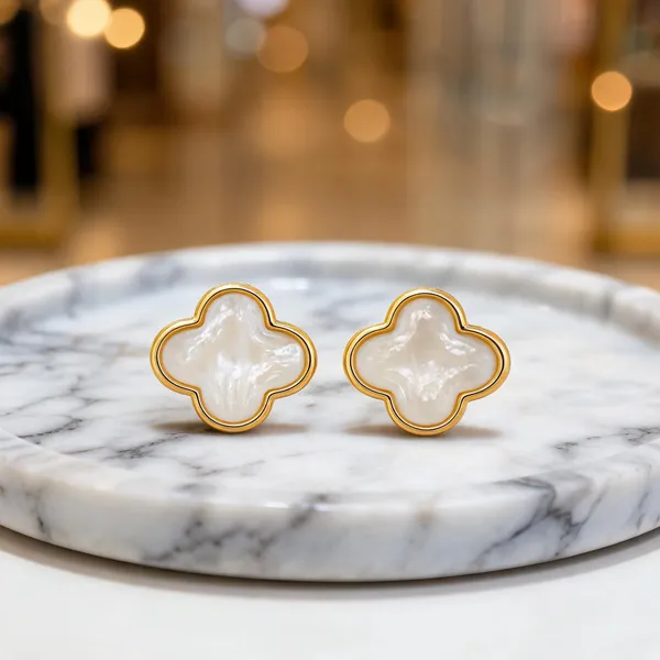 Gold-Tone_Italian_Brass_Stud_Earrings_For_Women