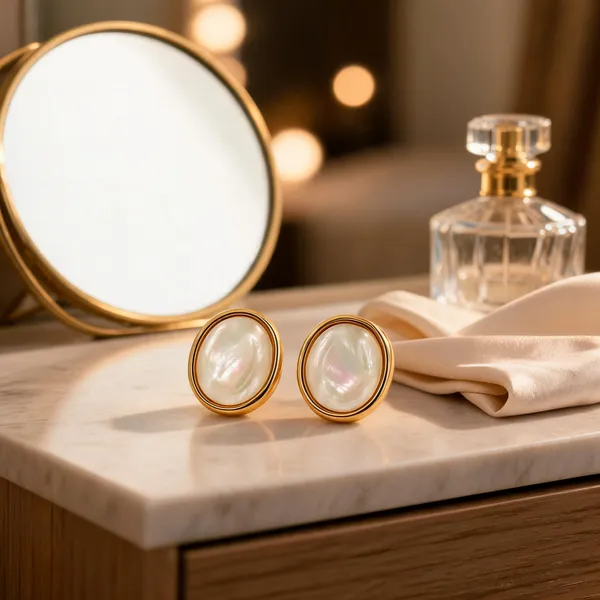 Gold-Tone_Italian_Brass_Stud_Earrings_For_Women