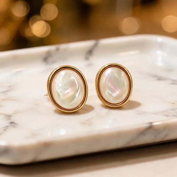 Gold-Tone_Italian_Brass_Stud_Earrings_For_Women