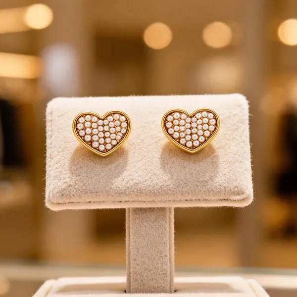 Gold-Tone_Italian_Brass_Stud_Earrings_For_Women