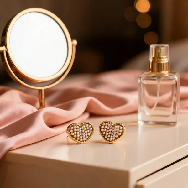 Gold-Tone_Italian_Brass_Stud_Earrings_For_Women
