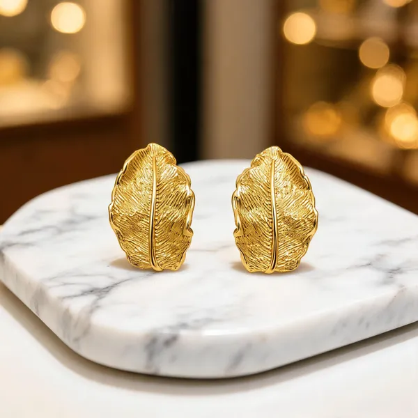 Gold-Tone_Italian_Brass_Stud_Earrings_For_Women