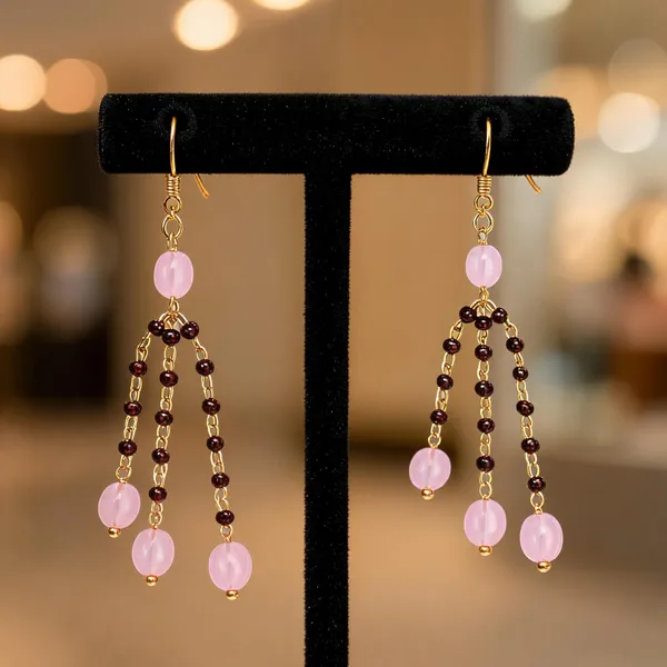Pink_Italian_Brass_Dangle_Earrings_For_Women