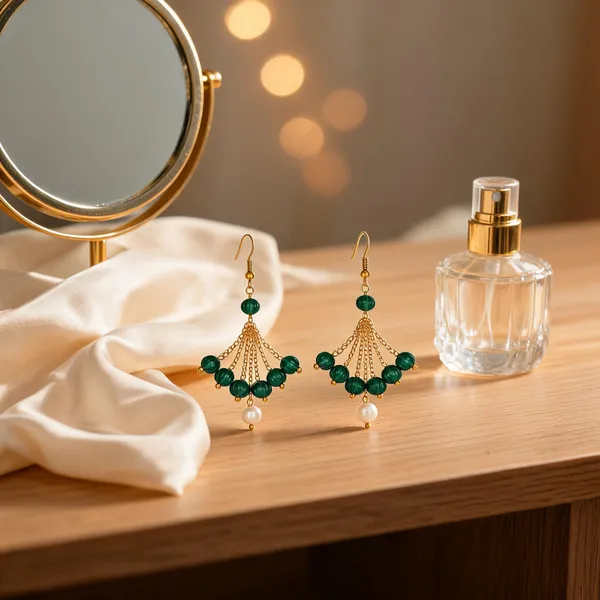 Green_Italian_Brass_Chandelier_Earrings_For_Women