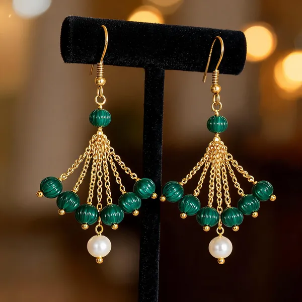 Green_Italian_Brass_Chandelier_Earrings_For_Women
