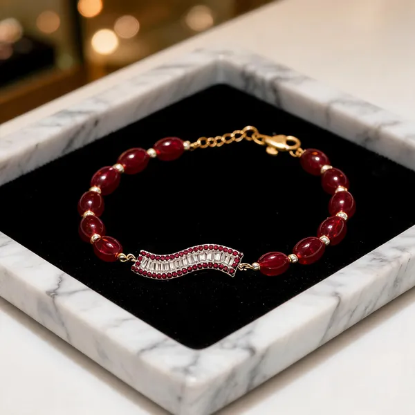 Red_Italian_Brass_Bracelet_For_Women
