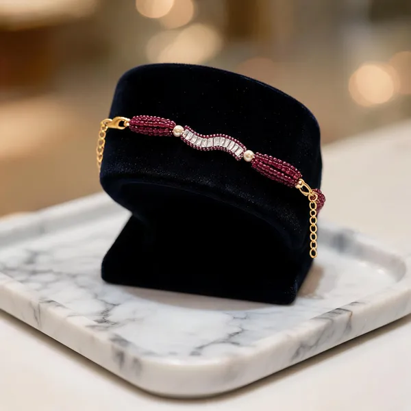 Maroon_Italian_Brass_Bracelet_For_Women