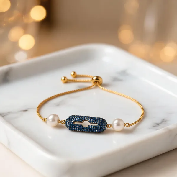 Blue_Italian_Brass_Bracelet_For_Women