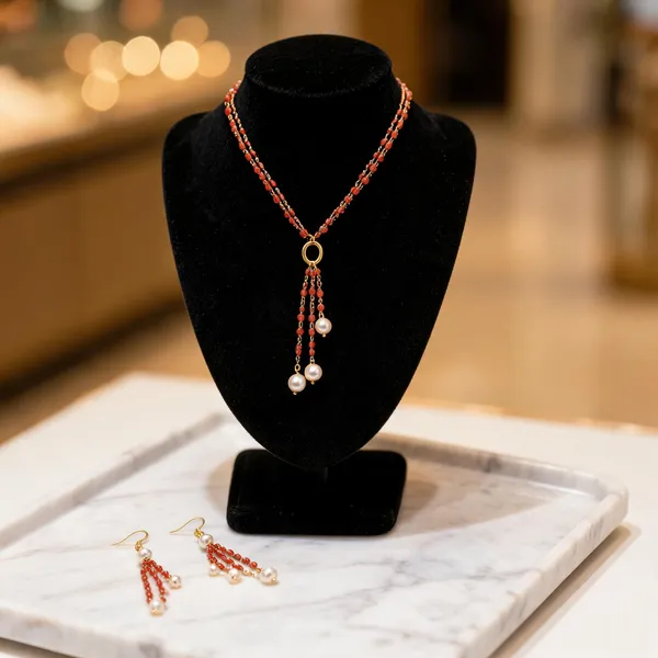 Red_Italian_Brass_Necklace_And_Earrings_Set_For_Women