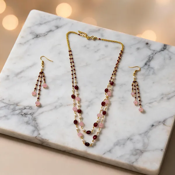 Gold-Tone_Italian_Brass_Necklace_And_Earrings_Set_For_Women