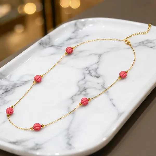 Pink_Italian_Brass_Necklace_For_Women