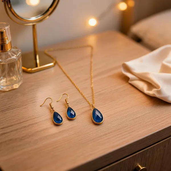 Blue_Italian_Brass_Jewellery_Set_(Necklace_And_Earrings)_For_Women