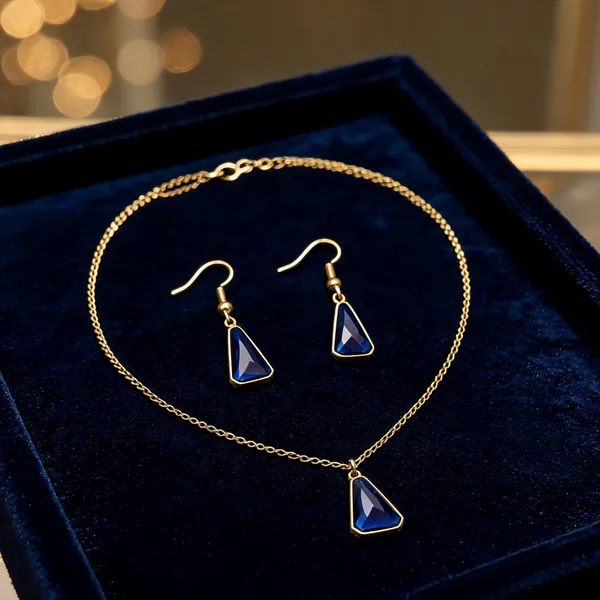 Gold-Tone_Italian_Brass_Necklace_And_Earrings_Set_For_Women