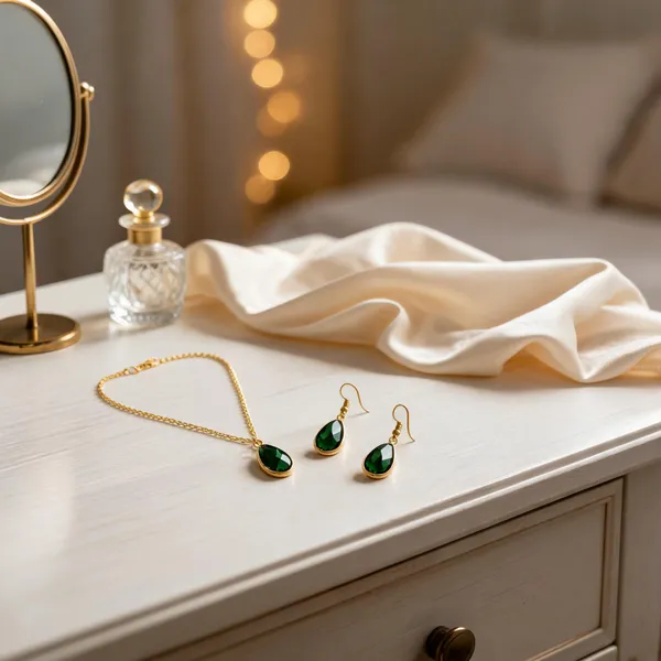 Gold-Tone_Italian_Brass_Necklace_Set_For_Women