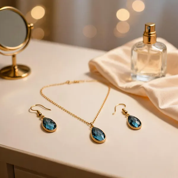 Gold-Tone_Italian_Brass_Necklace_Set_For_Women