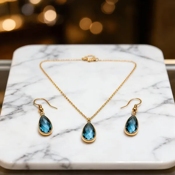 Gold-Tone_Italian_Brass_Necklace_Set_For_Women