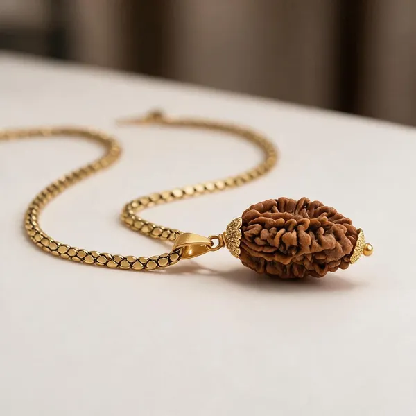 Brown_Two_Face_Rudraksha_Pendant_Necklace_For_Men_&_Women