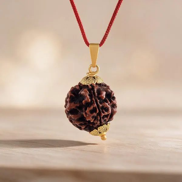 Brown_Four_Face_Rudraksha_Pendant_Necklace_For_Unisex