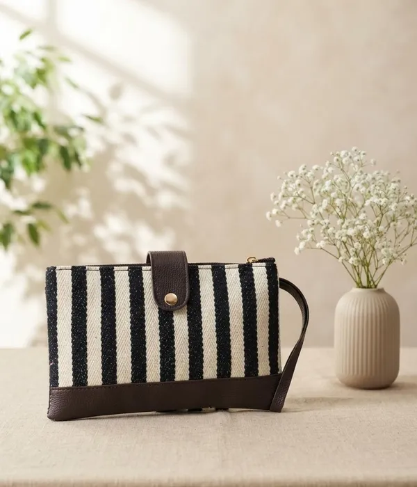 Black_Canvas_Striped_Crossbody_Bag_for_Women